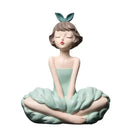 GobekUsa Bowknot Girl Figurine: Modern Nordic Character Sculpture with Storage Box