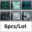 Modern teal cosmic leaves flower pillowcase set bedroom decor by Decorbites