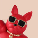 GobekUsa Bulldog Tray: Modern Resin Sculpture for Home Decor, Fruit/Key/Candy Storage