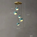 GobekUsa Blue Copper Chandelier Pendant Light for Kitchen Island & Restaurant