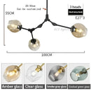 GobekUsa Glass Bubble Branch Chandelier: Modern Hanging Ceiling Light Fixture
