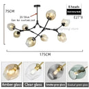 GobekUsa Glass Bubble Branch Chandelier: Modern Hanging Ceiling Light Fixture