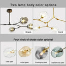 GobekUsa Glass Bubble Branch Chandelier: Modern Hanging Ceiling Light Fixture