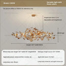 GobekUsa Gingko Leaf Chandelier: Modern Luxury Art Decor for Home, Restaurant & Bar