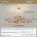 GobekUsa Gingko Leaf Chandelier: Modern Luxury Art Decor for Home, Restaurant & Bar