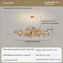 GobekUsa Gingko Leaf Chandelier: Modern Luxury Art Decor for Home, Restaurant & Bar