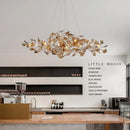 GobekUsa Gingko Leaf Chandelier: Modern Luxury Art Decor for Home, Restaurant & Bar
