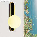 GobekUsa Modern Clear/Cream Glass Orb Wall Light with Brass Mount