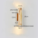GobekUsa LED Wall Sconce Modern Nordic Wood Canopy Terrazzo Bathroom Mirror Light