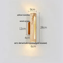 GobekUsa LED Wall Sconce Modern Nordic Wood Canopy Terrazzo Bathroom Mirror Light