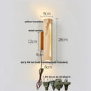 GobekUsa LED Wall Sconce Modern Nordic Wood Canopy Terrazzo Bathroom Mirror Light