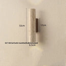 GobekUsa LED Wall Sconce Modern Nordic Wood Canopy Terrazzo Bathroom Mirror Light