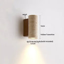 GobekUsa LED Wall Sconce Modern Nordic Wood Canopy Terrazzo Bathroom Mirror Light