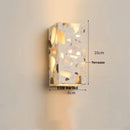 GobekUsa LED Wall Light Fixture Bedroom Balcony Hallway Waterproof Square Terrazzo Bedside Lamp