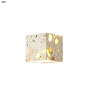 GobekUsa LED Wall Light Fixture Bedroom Balcony Hallway Waterproof Square Terrazzo Bedside Lamp