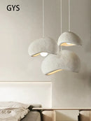 GobekUsa Cream Cloud Chandelier: Modern LED Pendant Lamp for Home, Restaurant, Bar