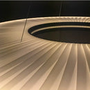 GobekUsa Dix Heures Round Fabric LED Pendant Light for Parlor, Hotel, and Dining Room