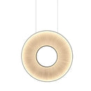 GobekUsa Dix Heures Round Fabric LED Pendant Light for Parlor, Hotel, and Dining Room