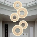 GobekUsa Dix Heures Round Fabric LED Pendant Light for Parlor, Hotel, and Dining Room