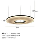 GobekUsa Dix Heures Round Fabric LED Pendant Light for Parlor, Hotel, and Dining Room