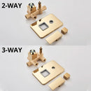 GobekUsa Gold Rain Shower Faucet Wall Mounted Bathtub Mixer Tap Set