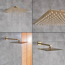 GobekUsa Gold Rain Shower Bath Faucet Wall Mounted Shower Set