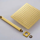 GobekUsa Gold Rain Shower Bath Faucet Wall Mounted Shower Set