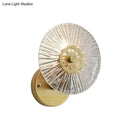 GobekUsa Modern Textured Wall Lamp with Clear Crystal and Metallic Finish in Gold