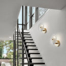 GobekUsa Modern Textured Wall Lamp with Clear Crystal and Metallic Finish in Gold