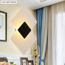 GobekUsa Modern LED Acrylic Wall Lamp: Textured Silver/Black Rhombus Sconce Light with Remote Control