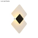 GobekUsa Modern LED Acrylic Wall Lamp: Textured Silver/Black Rhombus Sconce Light with Remote Control