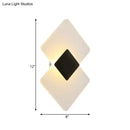 GobekUsa Modern LED Acrylic Wall Lamp: Textured Silver/Black Rhombus Sconce Light with Remote Control