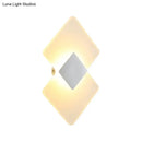 GobekUsa Modern LED Acrylic Wall Lamp: Textured Silver/Black Rhombus Sconce Light with Remote Control