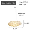 GobekUsa Cloud Chandelier: Modern White Pendant Lamp for Commercial and Home Spaces
