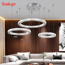 GobekUsa Crystal LED Chandeliers: Modern Pendant Light for Living Room.