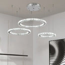 GobekUsa Crystal LED Chandeliers: Modern Pendant Light for Living Room.