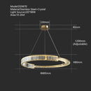 GobekUsa Crystal Gold Ring LED Chandelier for Minimalist Luxury Home Decor