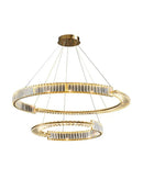 GobekUsa Crystal Gold Ring LED Chandelier for Minimalist Luxury Home Decor