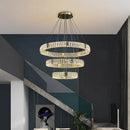 GobekUsa Golden LED Ring Chandelier for Modern Luxury Living and Dining Spaces