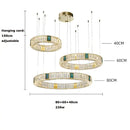 GobekUsa Golden LED Ring Chandelier for Modern Luxury Living and Dining Spaces