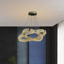 GobekUsa Golden LED Ring Chandelier for Modern Luxury Living and Dining Spaces