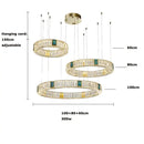 GobekUsa Golden LED Ring Chandelier for Modern Luxury Living and Dining Spaces