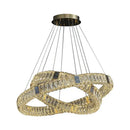 GobekUsa Golden LED Ring Chandelier for Modern Luxury Living and Dining Spaces