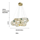 GobekUsa Golden LED Ring Chandelier for Modern Luxury Living and Dining Spaces
