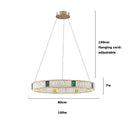 GobekUsa Golden LED Ring Chandelier for Modern Luxury Living and Dining Spaces