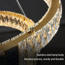 GobekUsa Golden LED Ring Chandelier for Modern Luxury Living and Dining Spaces