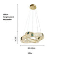 GobekUsa Golden LED Ring Chandelier for Modern Luxury Living and Dining Spaces