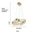 GobekUsa Golden LED Ring Chandelier for Modern Luxury Living and Dining Spaces