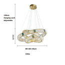GobekUsa Golden LED Ring Chandelier for Modern Luxury Living and Dining Spaces