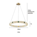 GobekUsa Golden LED Ring Chandelier for Modern Luxury Living and Dining Spaces